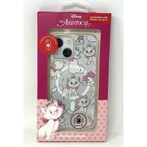 Disney Marie Aristocats iPhone 13/14/15 Case Skinny Dip Pink White Glitter NIB